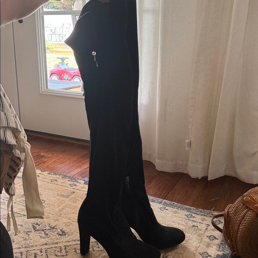 Sam Edelman Suede Black Over-the-Knee Boots
